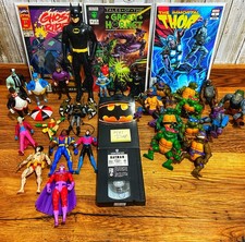 Action Figures, Comics, VHS Lot (Batman, Ninja Turtles, X-men, Ghost Rider, Etc)