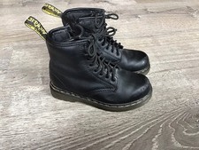 Dr. Martens 1460 T Size 10 Black Toddler Combat Boots Side Zip