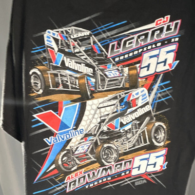 DDA CJ Leary Alex Bowman Valvoline Sprint Car Racing Shirt XL Black