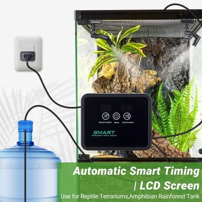 Automatic Reptile Mister Terrariums Humidifier Fogs Rainforest Plants Amphibian