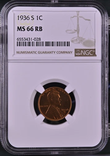 1941-D 1C RB Lincoln Wheat One Cent NGC MS66RB  6553431-020