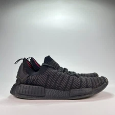 Adidas NMD R1 STLT Black Knit Sneakers Boost Shoes Lace Up CQ2391 Men’s Size 12