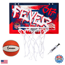 Franklin Sports Wnba Indiana Fever Over The Door Basketball Hoop - Kids Indoor
