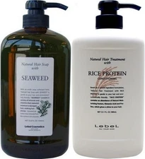LEBEL natural hair soap shampoo seaweed 1000ml treatment rice protein 980ml
