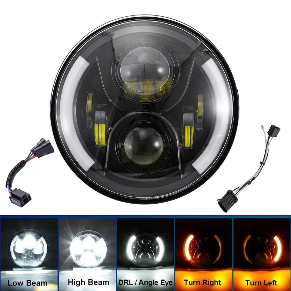 Proyector de faros LED de 7" haz alto/bajo para Suzuki GS 400 450 500 550 650 700 750 Foto 2 de 4