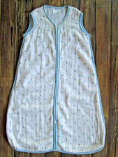 Aden Anais Wearable Sleep Sack Bag Medium 6-12 Months Quilted Muslin Blue Stars