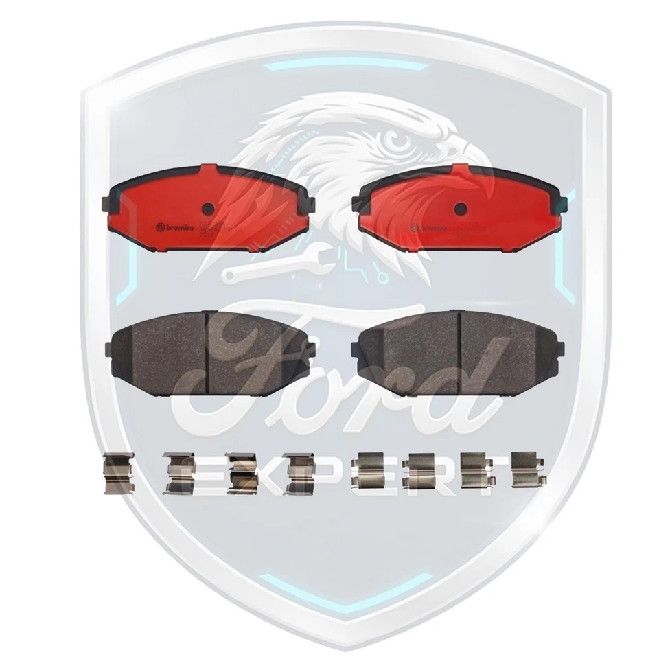 Kit de pastillas de freno delanteras y traseras Brembo OEM de cerámica para Honda Odyssey 2002-2004 3,5 L Foto 3 de 4