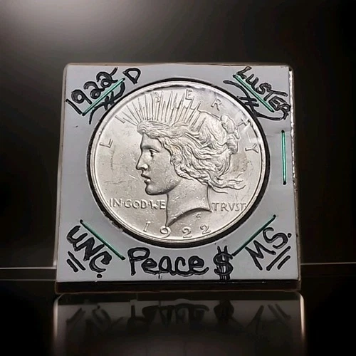 1922-D Peace Silver Dollar☆Brilliant Uncirculated~Blast White/Luster☆