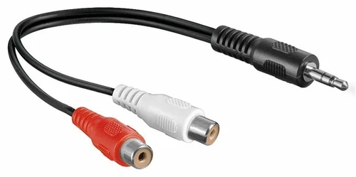 AUX Cinch Adapter Klinke Stecker 3,5 mm auf 2x Cinch Buchse Chinch stereo 0,2 m