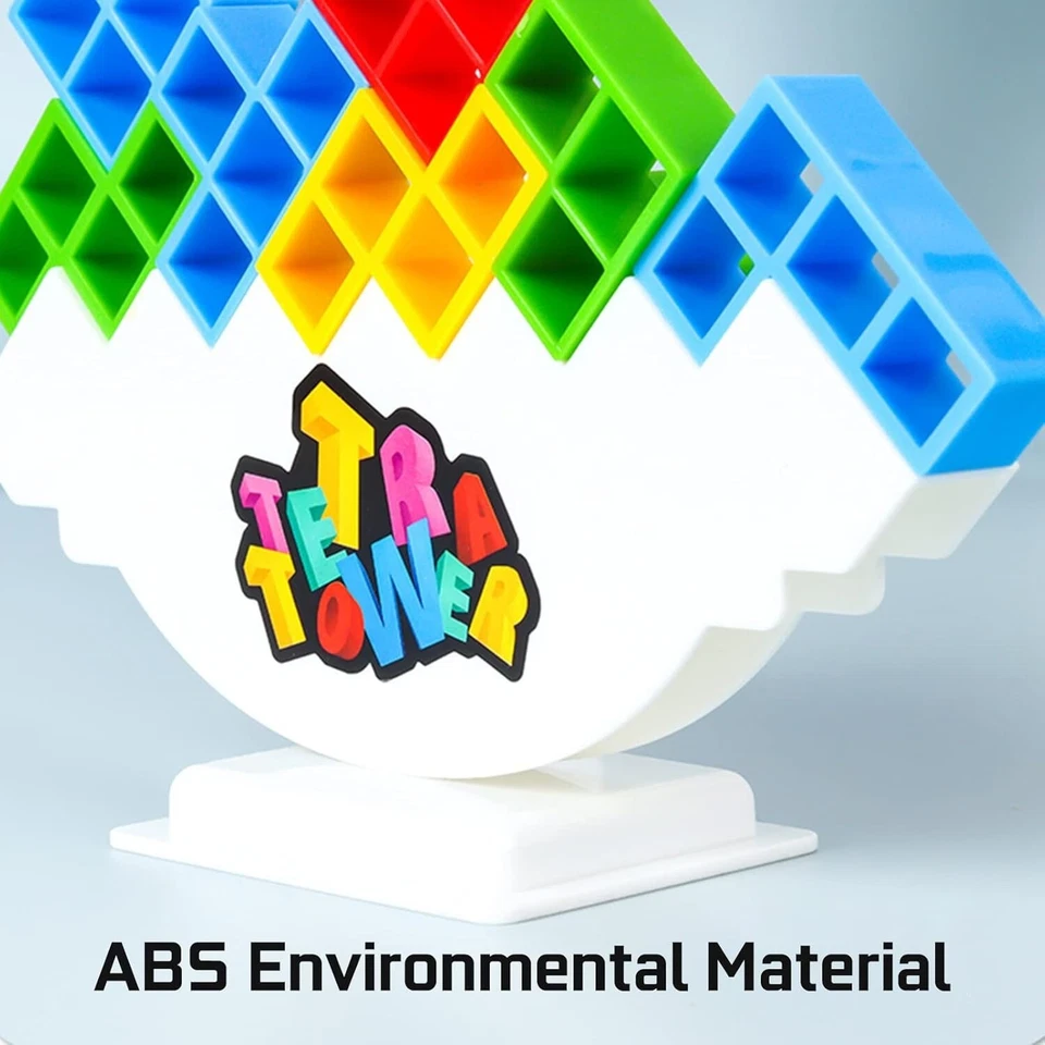 48 Pcs Tetra Tower Balance Stacking Blocks Game, Board Games for 2 Players - Image 4 of 4