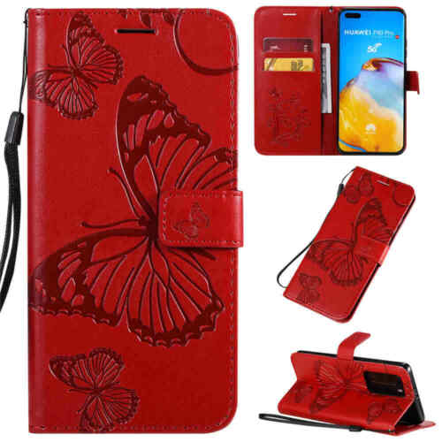 For Huawei P40 Lite P30 P20 Pro Magnetic Flip Wallet Stand Leather Case Cover - Picture 18 of 40