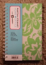 12 Piece sale Lot 5.5" x 8.5" Green Flower Martha Stewart Journal Avery 15885