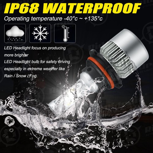 9007 HB5 COB LED Headlight Bulbs Conversion Kit High Low Beam 6000K Super White - Picture 10 of 23