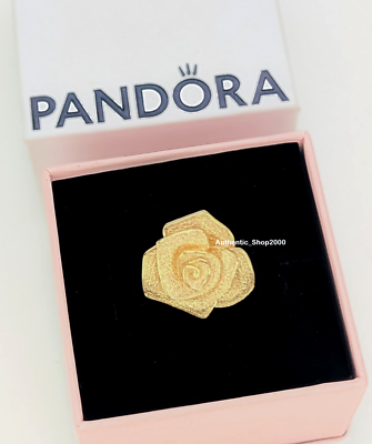 NEW 100% Authentic PANDORA 14k Rose in Bloom Oversized Charm