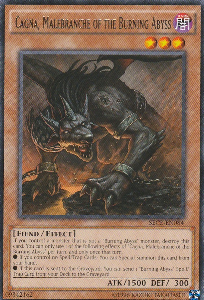 yugioh burning abyss cards Cagna, Malebranche of the Burning Abyss [SECE-EN084] Rare