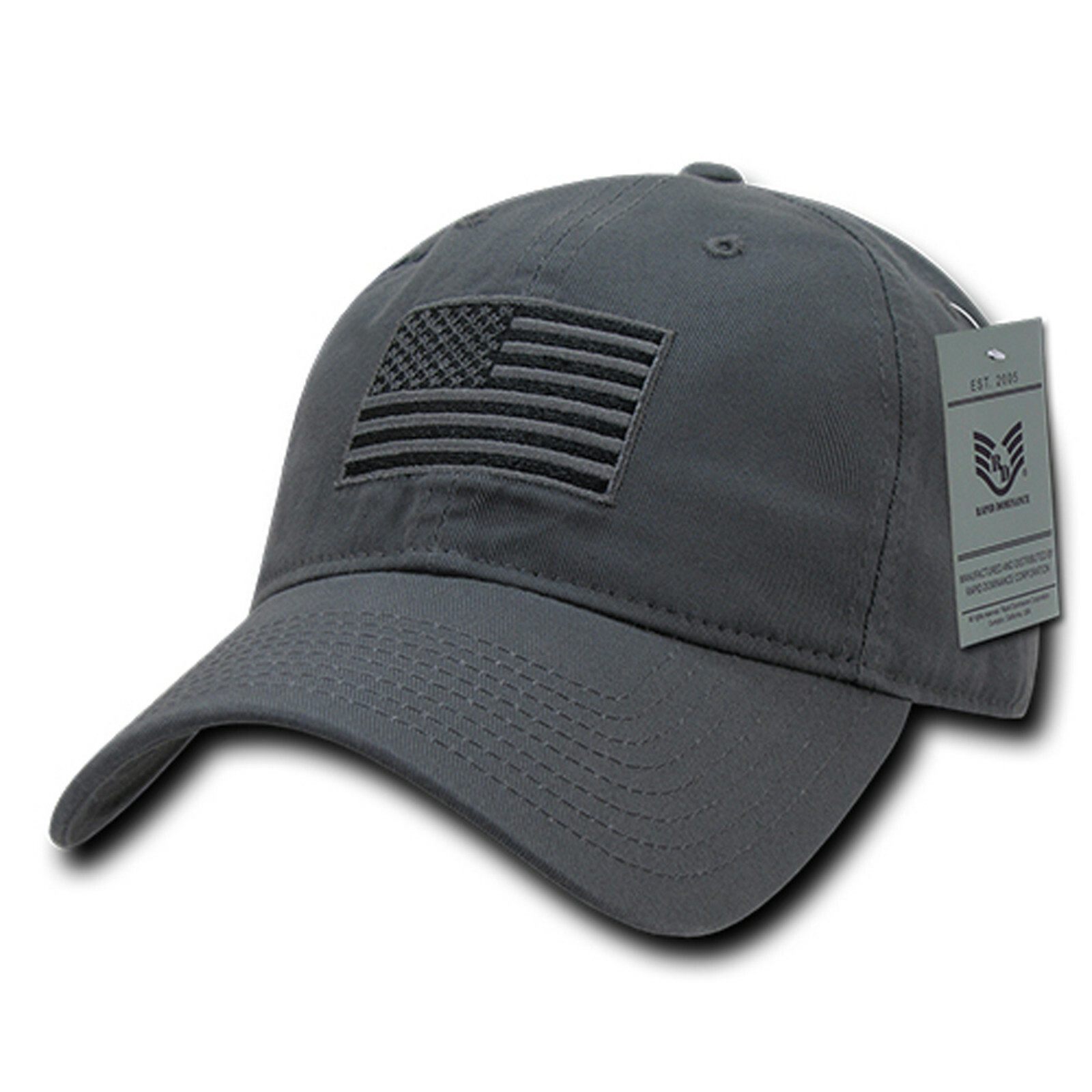 Tonal Embroidered American Flag Tactical Baseball Cap Hat "Rapid Dominance"
