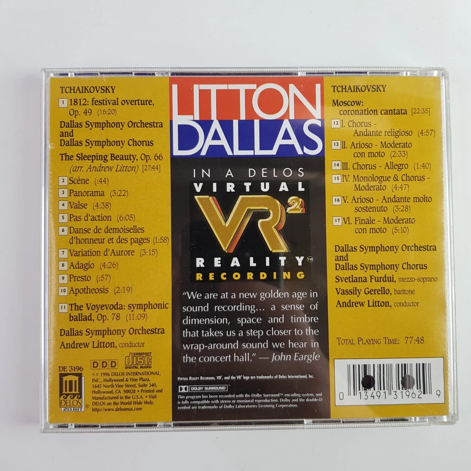 CD Tchaikovsky Andrew Litton Orquesta Sinfónica de Dallas Coro Bella Durmiente Foto 2 de 4