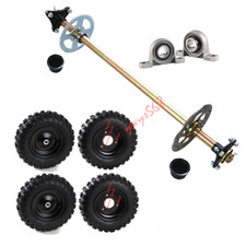 Go kart Complete Rear Axle Kits  Hubs 6" Wheels Front Rear Bearings Go Kart ATV