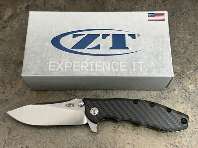 Zero Tolerance 0562CF Hinderer Folding Knife Carbon Fiber Manual Open 20CV Blade