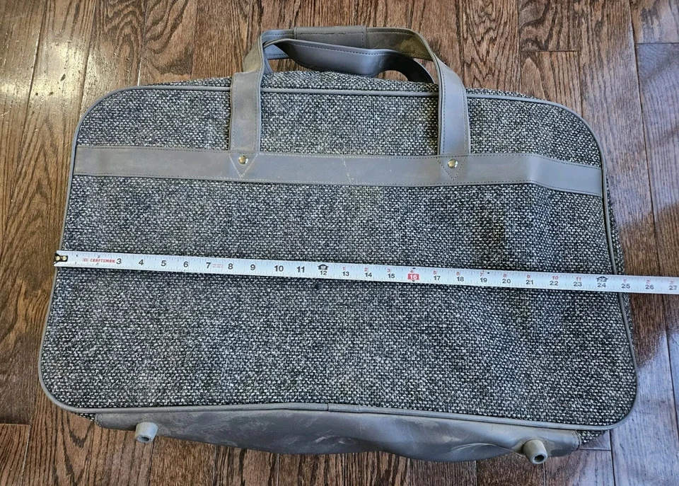 Pierre Cardin Juego Maleta Equipaje Vintage 5 Piezas Gris Tweed Nuevo con Etiquetas Foto 4 de 4