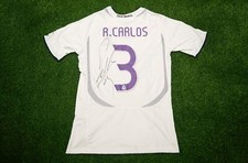 Roberto Carlos Signed Real Madrid Shirt Brazil Genuine Signature AFTAL COA