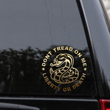 Dont Tread On Me Liberty Or Death Gadsden Snake Vinyl Decal Sticker