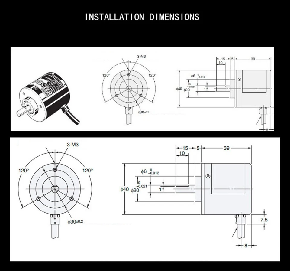 500P Incremental Rotary Encoder 500p/r E6B2-CWZ1X Differential Signal new - Image 3 of 4