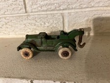 Rare Antique Open-Air cast-iron toy tow/wrecker Hook Service truck 1952 Hubley