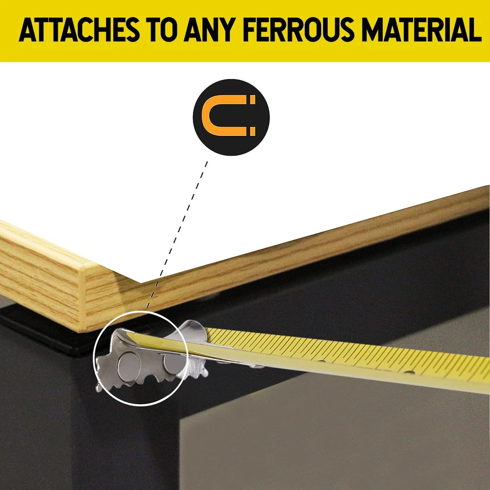33 Ft Tape Measure With Overmold And Wireform Belt Clip Metric And Inches USA - Image 3 of 4