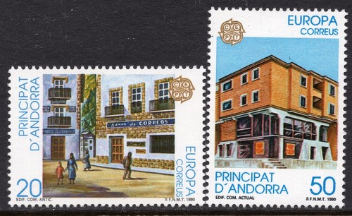 EUROPA CEPT 1990 - Andorra Spain - Post Offices - MNH Set