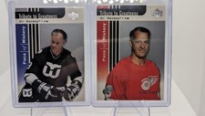 (2) 2002 Upper Deck Piece of History Tribute to Greatness Gordie Howe 