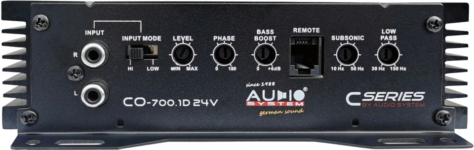 AUDIO SYSTEM CO-700.1D 24 Volt 1-Kanal Verstärker Subwoofer Endstufe 24V LKW Bus - Bild 3 von 4