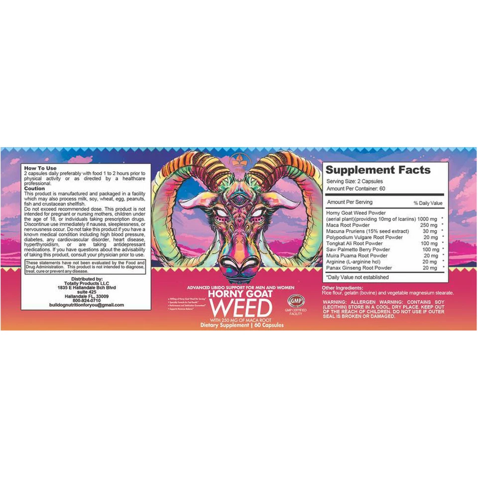 Premium Horny Goat Weed with Maca Root 1560mg Sexual Enhancer for Men Women 2pk - Image 3 of 4