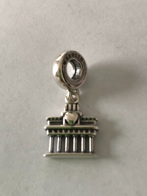 Berlin Brandenburg Gate Dangle Charm Authentic S925 Sterling Silver Charm