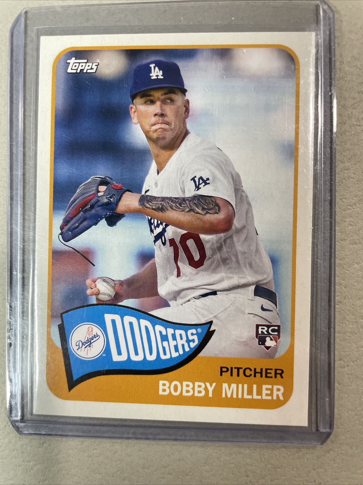 2023 Topps Archives Bobby Miller #166 RC Rookie LA Dodgers Baseball Card