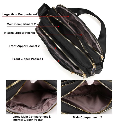 Women Casual Quilted Zipper Shoulder Crossbody Waterproof Bag Phone Wallet Purse - Picture 5 of 31