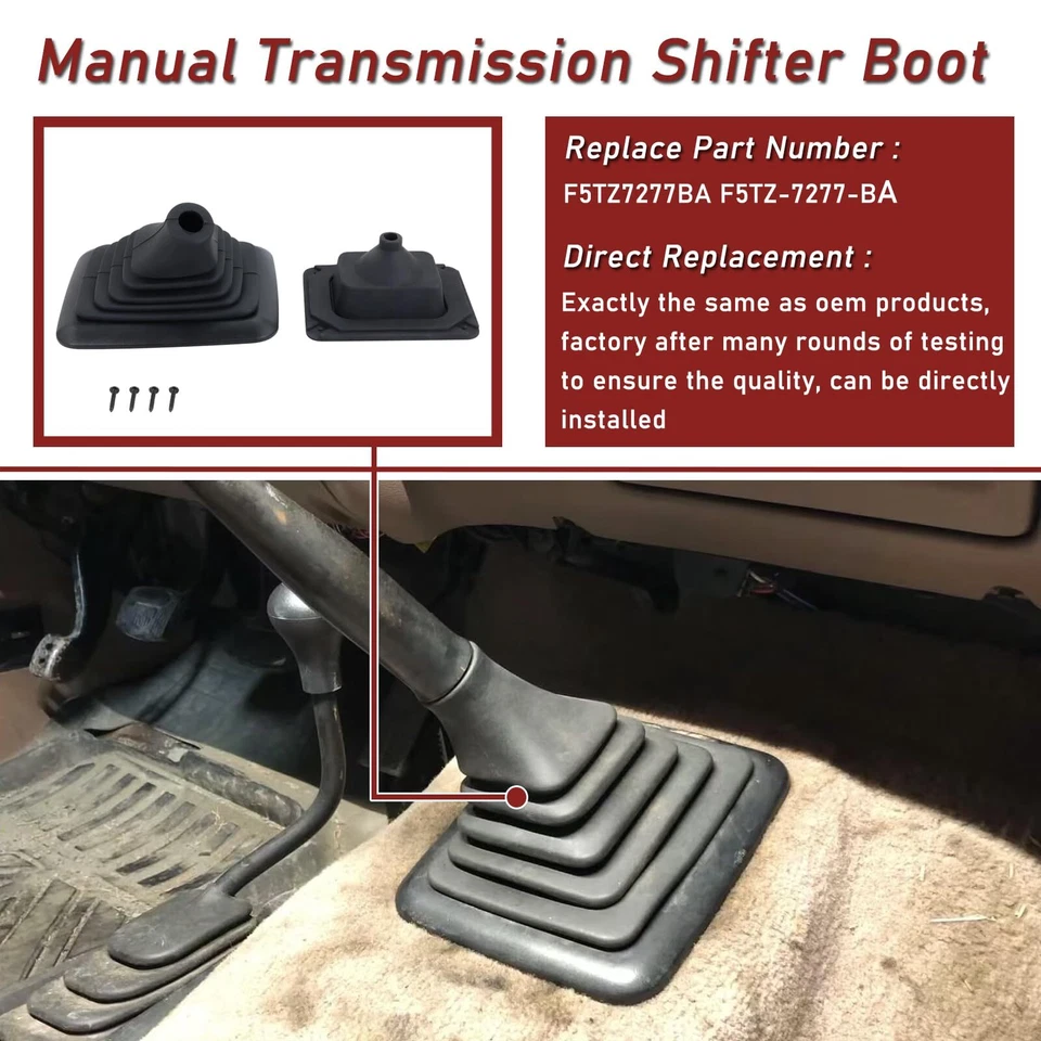 Manual Transmission Shifter Boot For 99-07 Ford F250 7.3L 6.0L Diesel Super Duty Foto 2 de 4