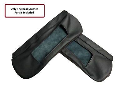 For 1997-2004 Chevy Corvette C5 V8 Z06 Red Stitching Leather 2X Sun Visors Cover