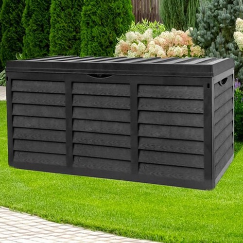 320 Liter Outdoor Aufbewahrungsbox Garten Terrasse Kunststoff Truhe Deckel Behälter Multibox