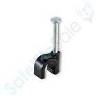 SatelliteSale Flex Single or Dual Cable White or Black Screw Nail Clips 100 Pcs