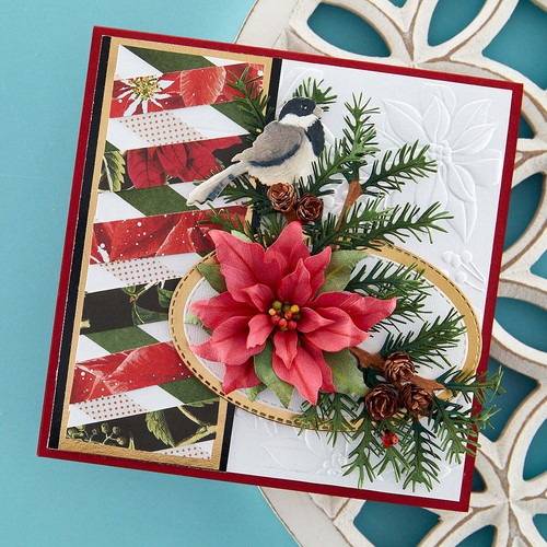 Spellbinders Etched Die Set - Hemlock, Cones, and Chickadees, S4-1305 - Picture 4 of 6