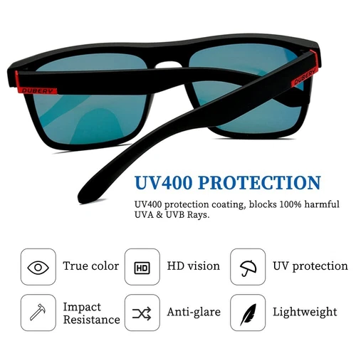 Gafas de sol polarizadas para hombres y mujeres retro cuadradas deportivas conducción ciclismo pesca - Imagen 9 de 20