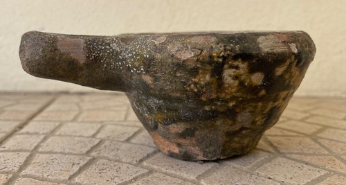 Islamic Art Oil Lamp Brown Green Slip - Picture 4 of 7