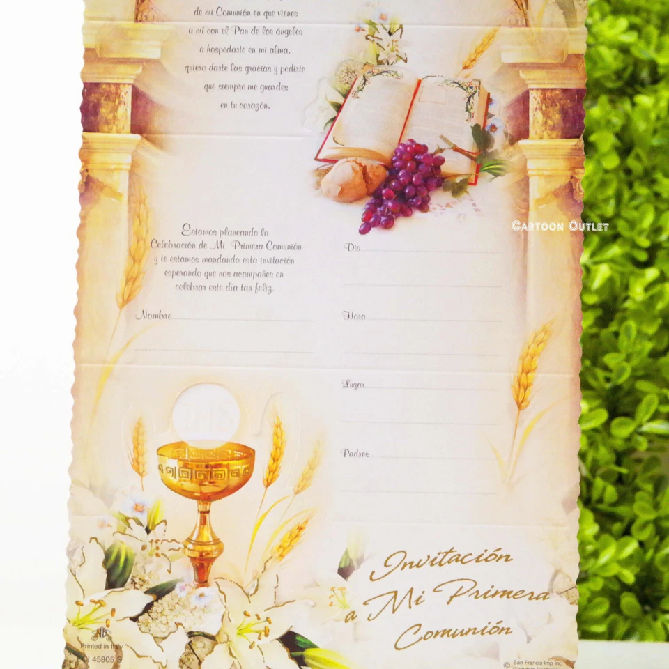 25 Primera Comunion Invitaciones Recuerdos Communion Invitations Favors Girl Boy - Image 2 of 4