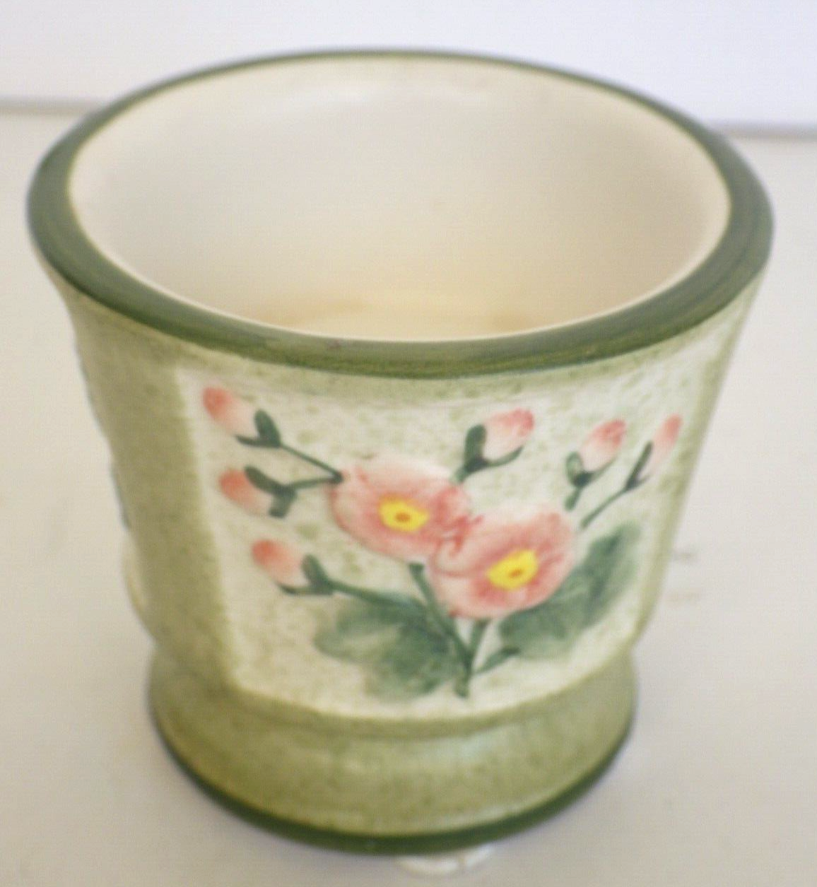 Yankee Candle Ceramic Small Tea Light Candle Holder Floral Motif 2 1/4