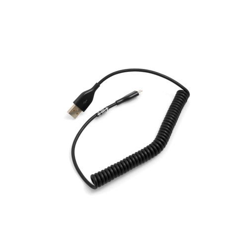 System-S Micro USB Spiral Cable 50-100 CM