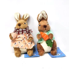 CVS Stuffins Peter & Mrs. Cottontail Plush Fairy Tale Friends Lot Vintage 1998