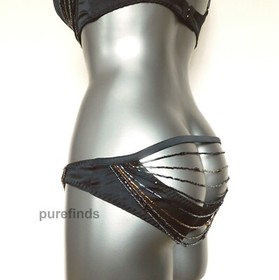 AGENT PROVOCATEUR SOIREE LIDIJA SILK DEMI BRA 34B & BRIEF SIZE 2, RRP &pound;790 NWT