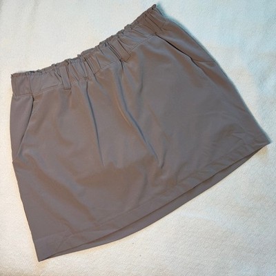 RBX Active Womens Gray Athletic Skort Skirt with Inner Shorts Pockets Size Large