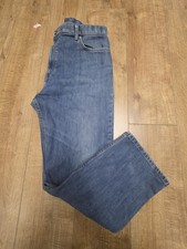 Blue Harbour M&S Mens Blue Straight Jeans Waist 38 Leg 29 Used Good Condition